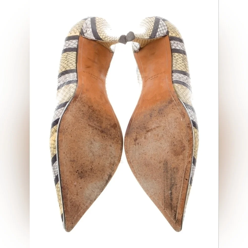 GIVENCHY Snakeskin Pointed-Toe Pumps Size: 9 | IT 39​​​ - Picture 5 of 5